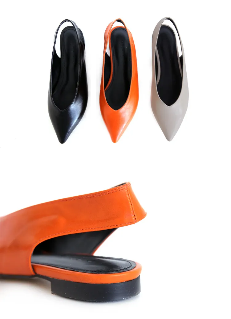 バックストラップポインテッドトゥフラットシューズ・全3色 | DHOLIC | 詳細画像1