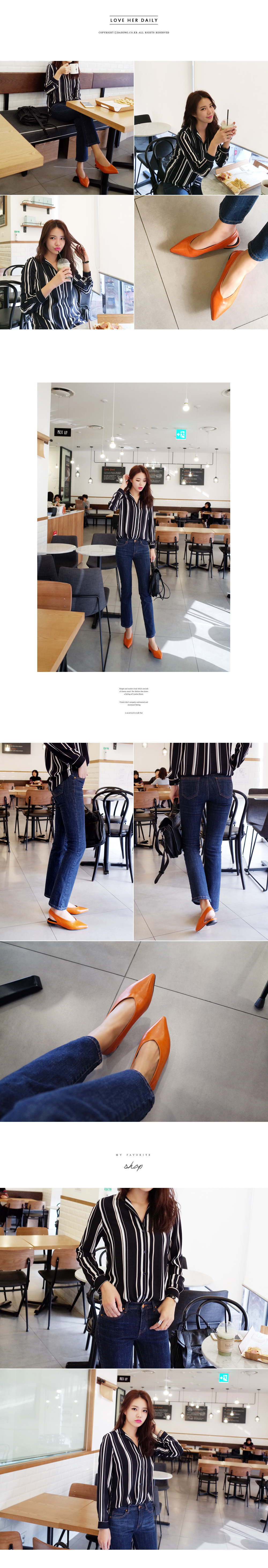 バックストラップポインテッドトゥフラットシューズ・全3色 | DHOLIC | 詳細画像4