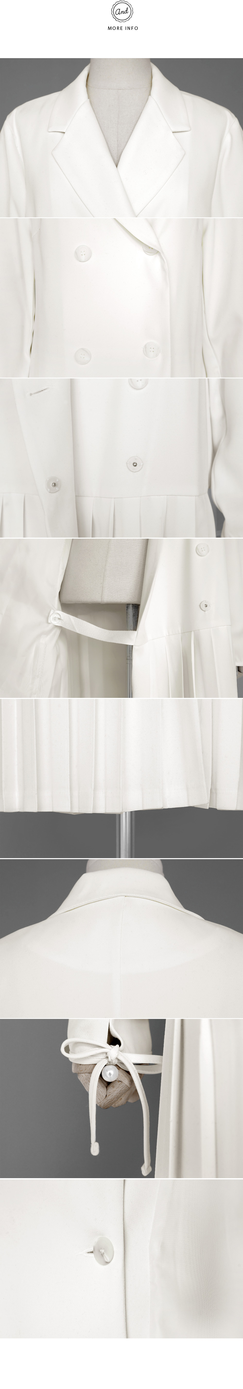 プリーツヘムダブルボタンワンピース・全2色 | DHOLIC | 詳細画像6