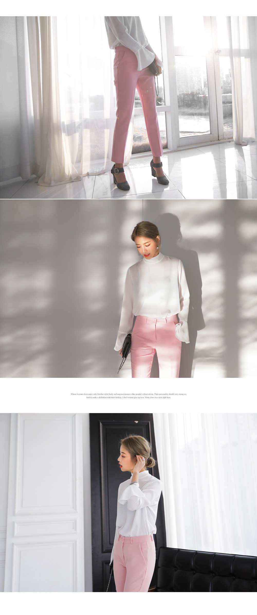 ベルスリーブハイネックブラウス・全3色 | DHOLIC | 詳細画像3