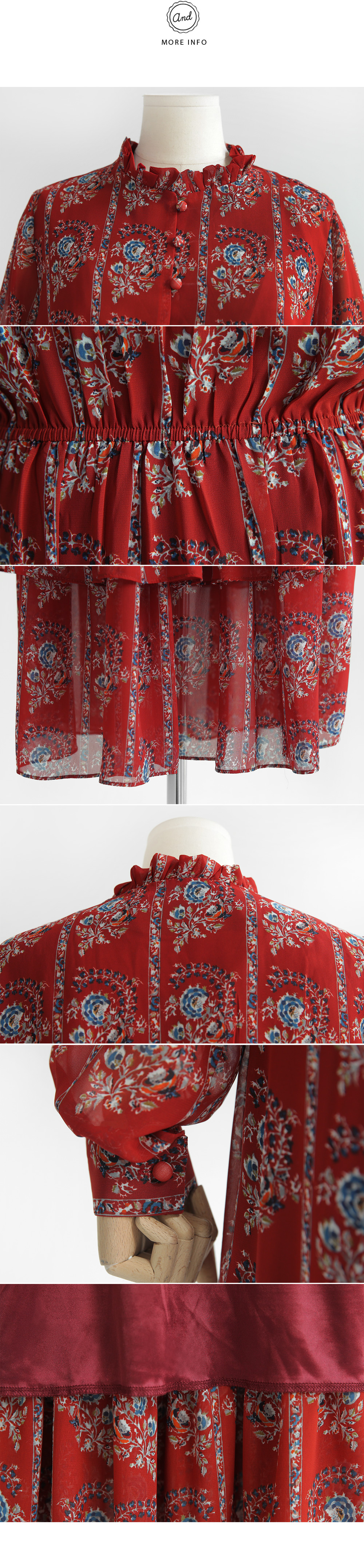 エスニック風フラワーパターンロングワンピース・全2色 | DHOLIC | 詳細画像10