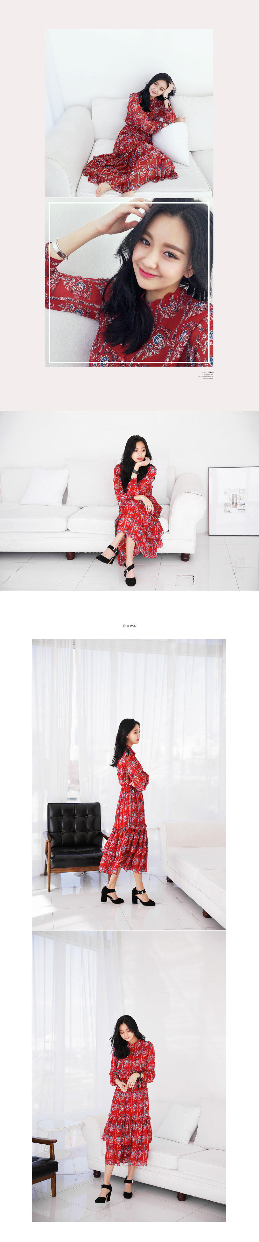 エスニック風フラワーパターンロングワンピース・全2色 | DHOLIC | 詳細画像6