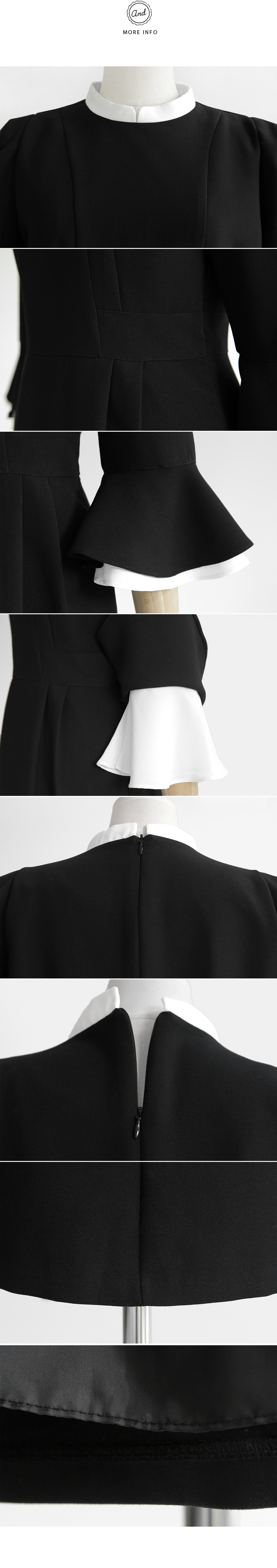 マンダリンカラーレイヤード風ワンピース・全1色 | DHOLIC | 詳細画像8