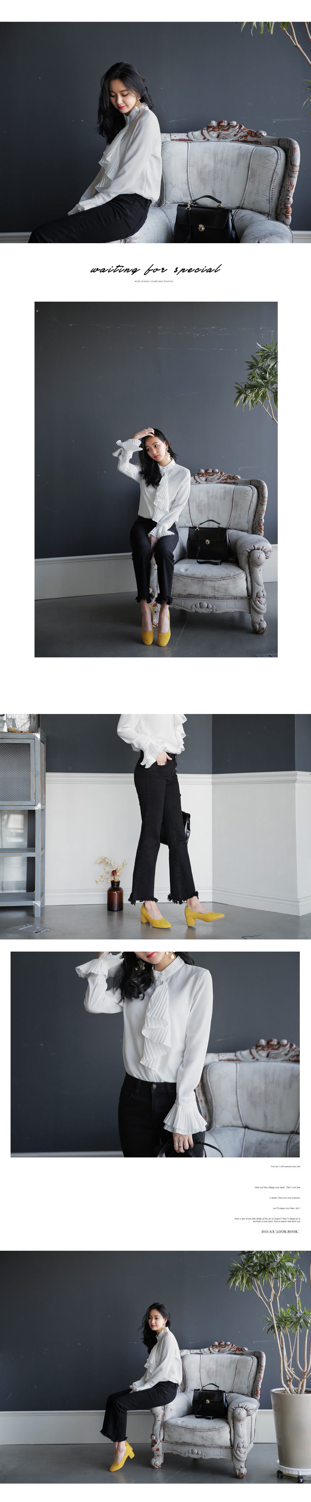 フレイドフレアヘムブラックデニムパンツ・全1色 | DHOLIC | 詳細画像4