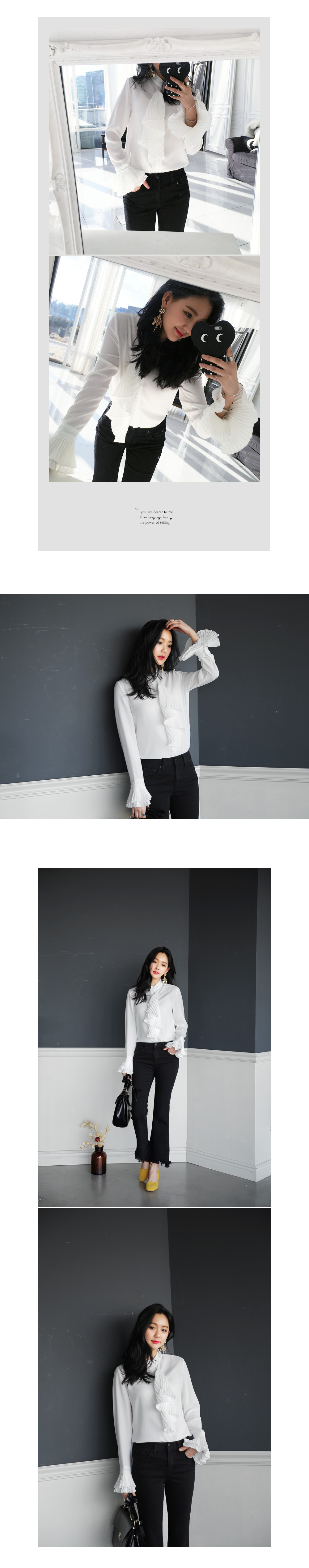 フレイドフレアヘムブラックデニムパンツ・全1色 | DHOLIC | 詳細画像5