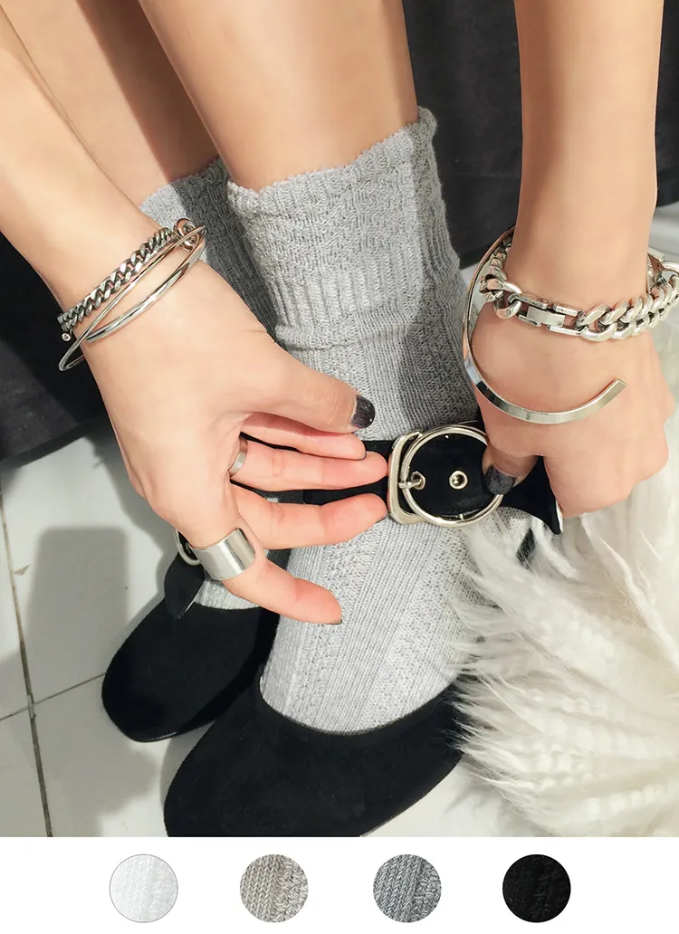 スカラップヘムクルーソックス・全4色 | DHOLIC | 詳細画像1