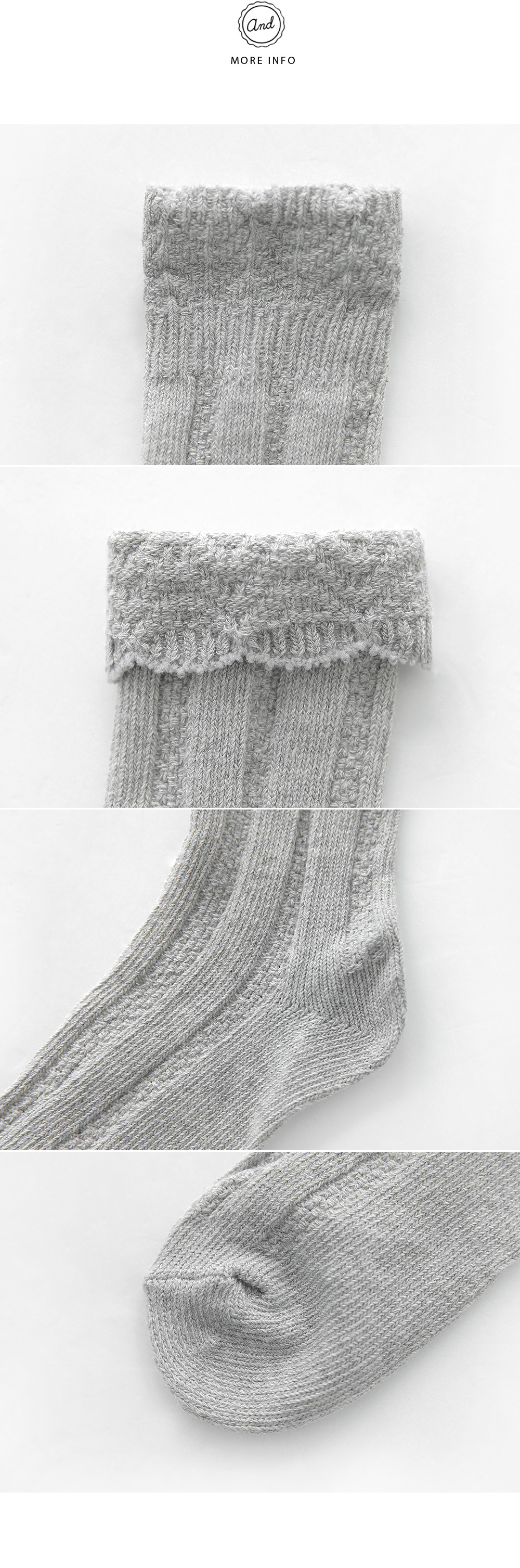 スカラップヘムクルーソックス・全4色 | DHOLIC | 詳細画像7