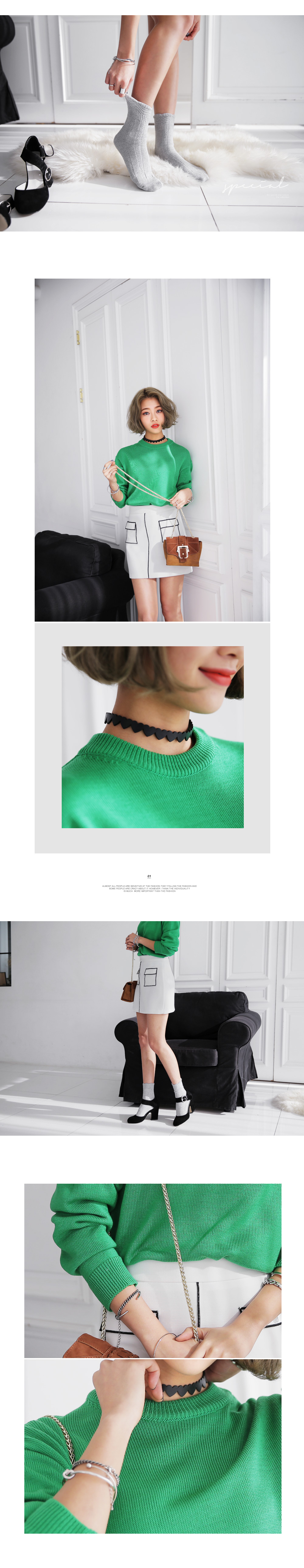 スカラップヘムクルーソックス・全4色 | DHOLIC | 詳細画像2