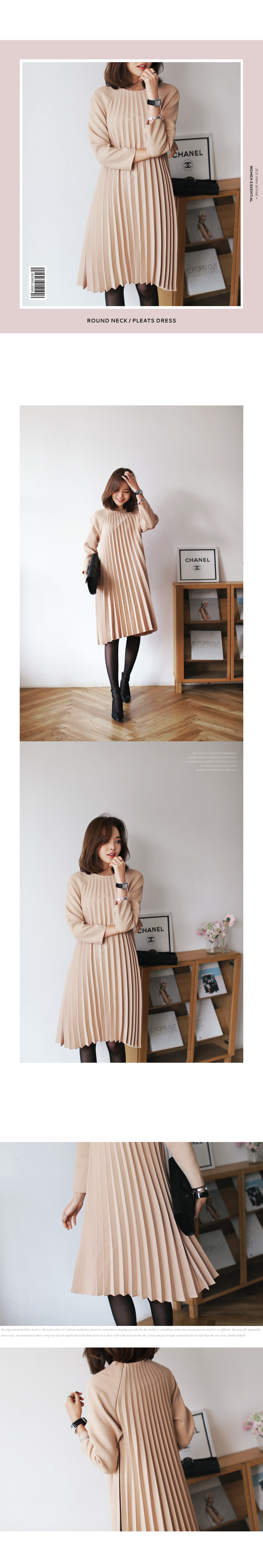 ラグランスリーブミディ丈プリーツワンピース・全3色 | DHOLIC PLUS | 詳細画像2