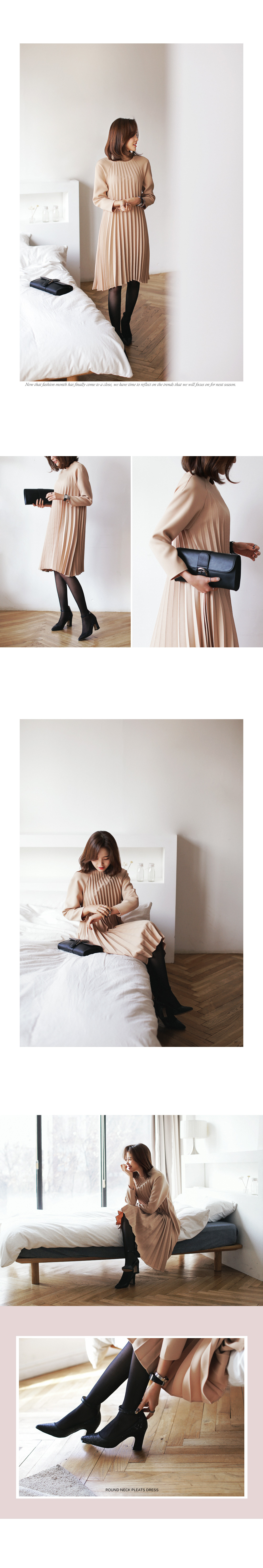 ラグランスリーブミディ丈プリーツワンピース・全3色 | DHOLIC PLUS | 詳細画像3