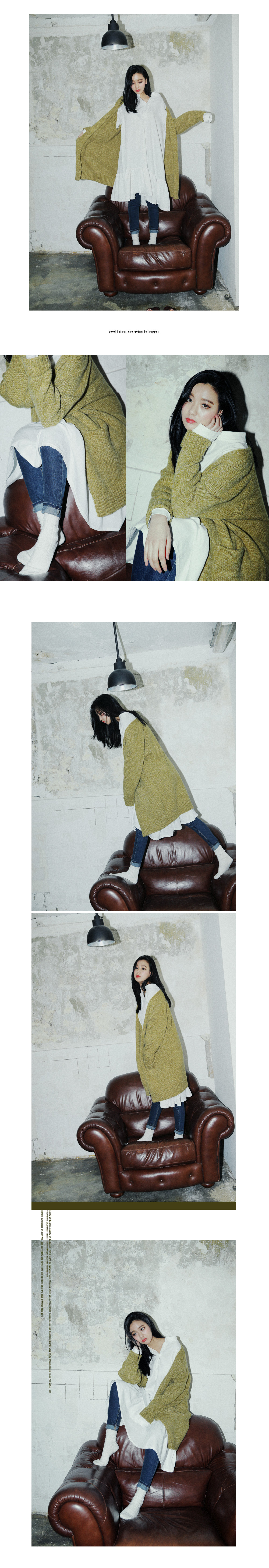 ラグランスリーブオープンフロントニットカーディガン・全3色 | DHOLIC | 詳細画像9