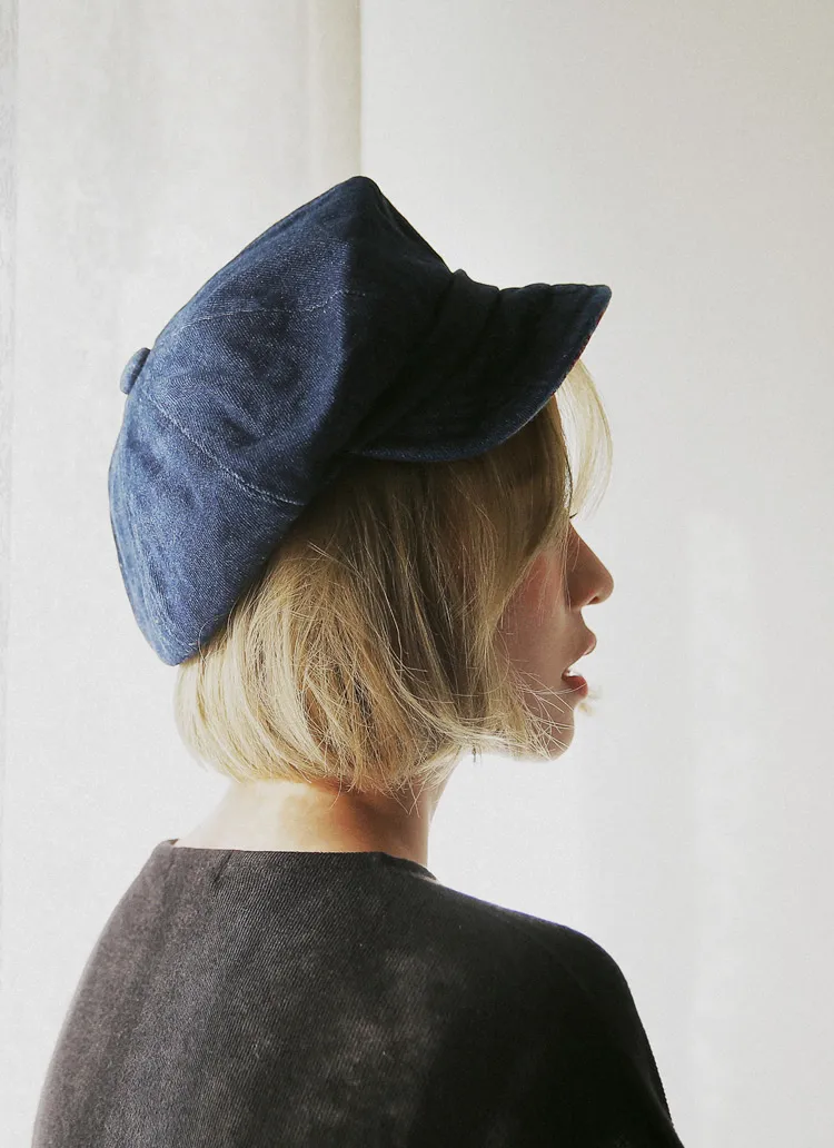 <font color=red><b>**雑誌mer12月号/SＨe11月号掲載**</b></font>エスニックテイストデニムキャスケット・全3色 | DHOLIC | 詳細画像1