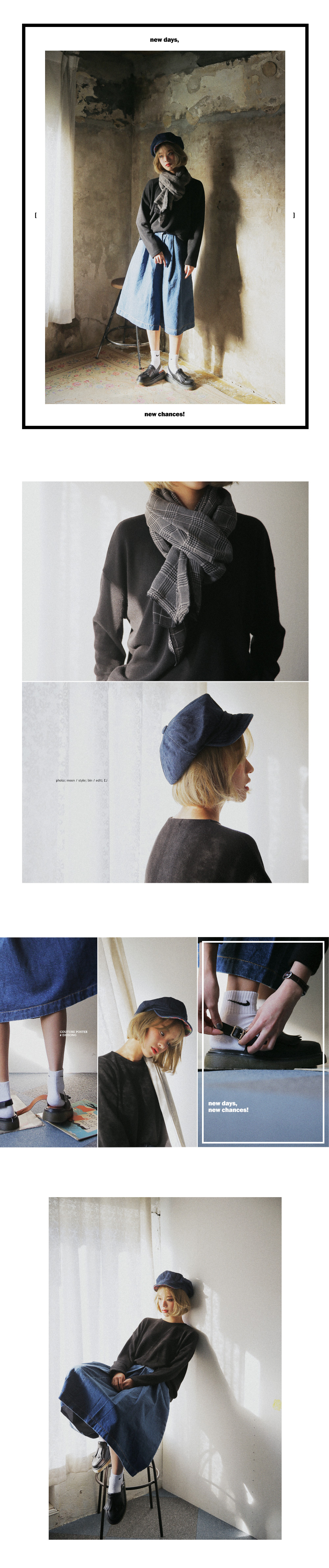 <font color=red><b>**雑誌mer12月号/SＨe11月号掲載**</b></font>エスニックテイストデニムキャスケット・全3色 | DHOLIC | 詳細画像2