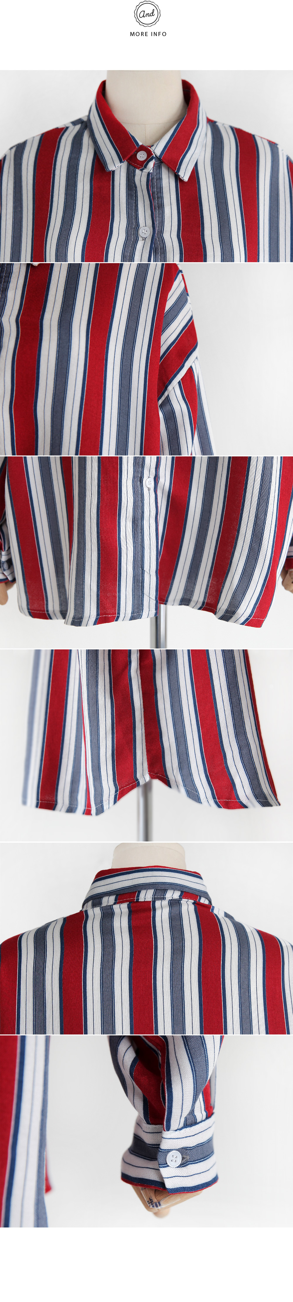 マルチストライプオーバーサイズシャツ・全2色 | DHOLIC | 詳細画像6