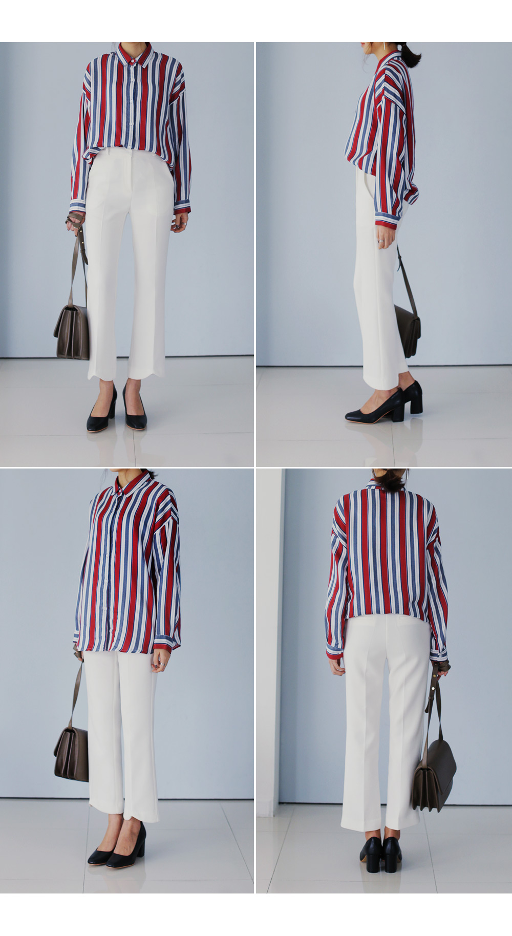 マルチストライプオーバーサイズシャツ・全2色 | DHOLIC | 詳細画像5