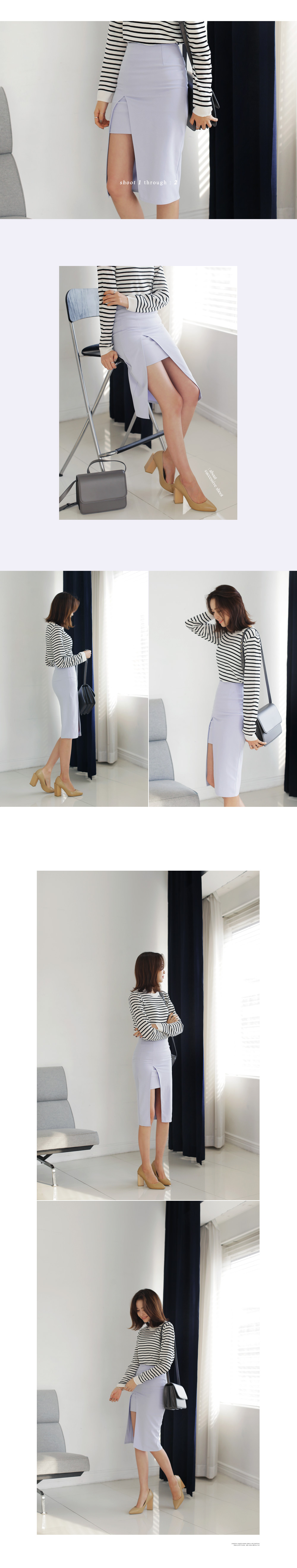 ボーダーパターンラウンドネックニットプルオーバー・全2色 | DHOLIC | 詳細画像5