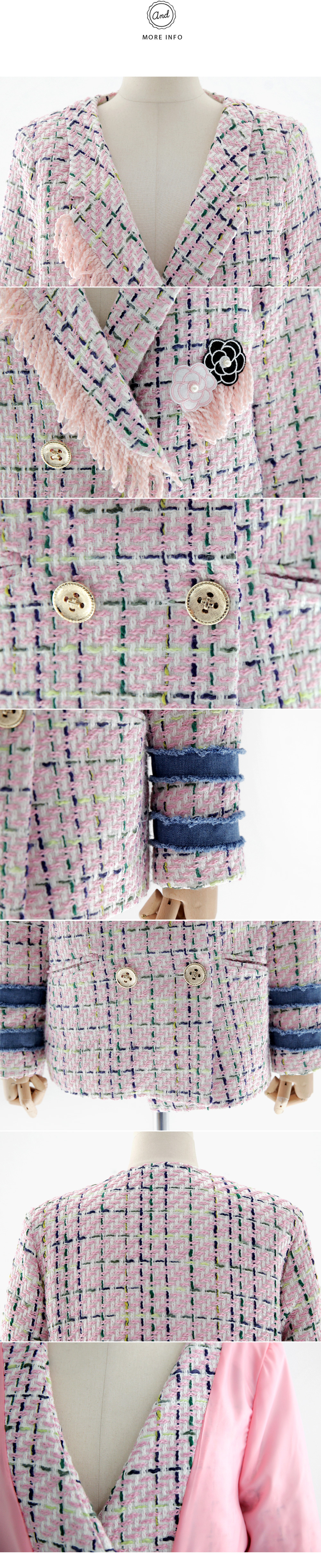 デニムラインユニークチェックツイードジャケット・全2色 | DHOLIC | 詳細画像13