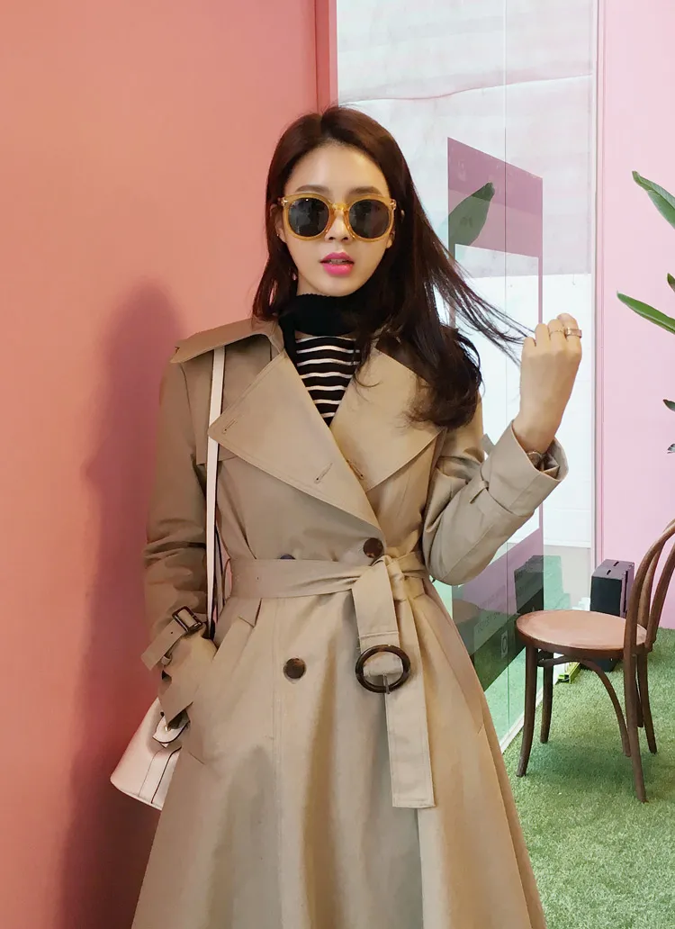 ガンフラップフレアラインロングトレンチコート・全2色 | DHOLIC | 詳細画像1