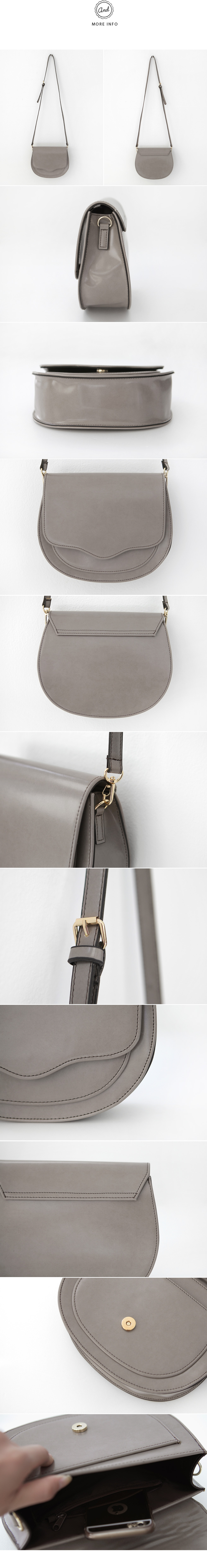 ステッチポイントハーフムーンショルダーバッグ・全2色 | DHOLIC | 詳細画像16