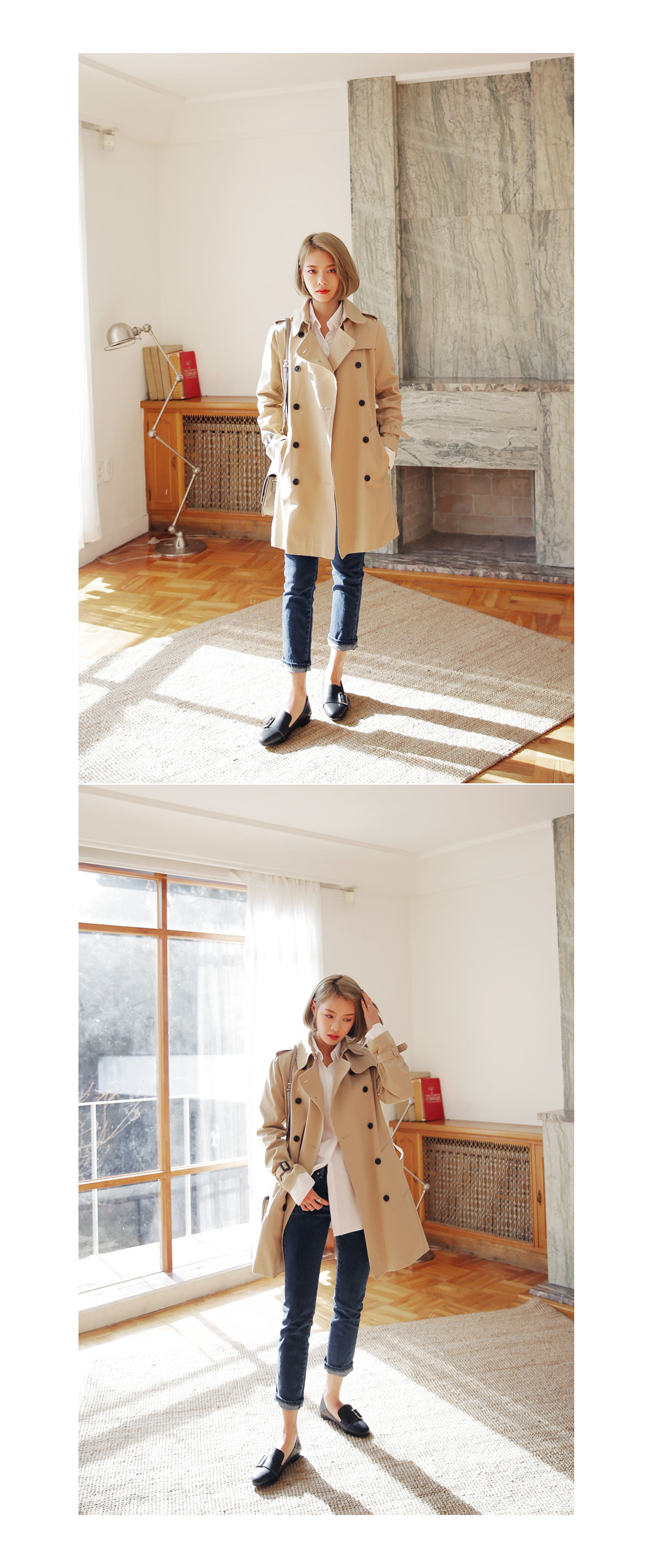 ステッチポイントハーフムーンショルダーバッグ・全2色 | DHOLIC | 詳細画像4