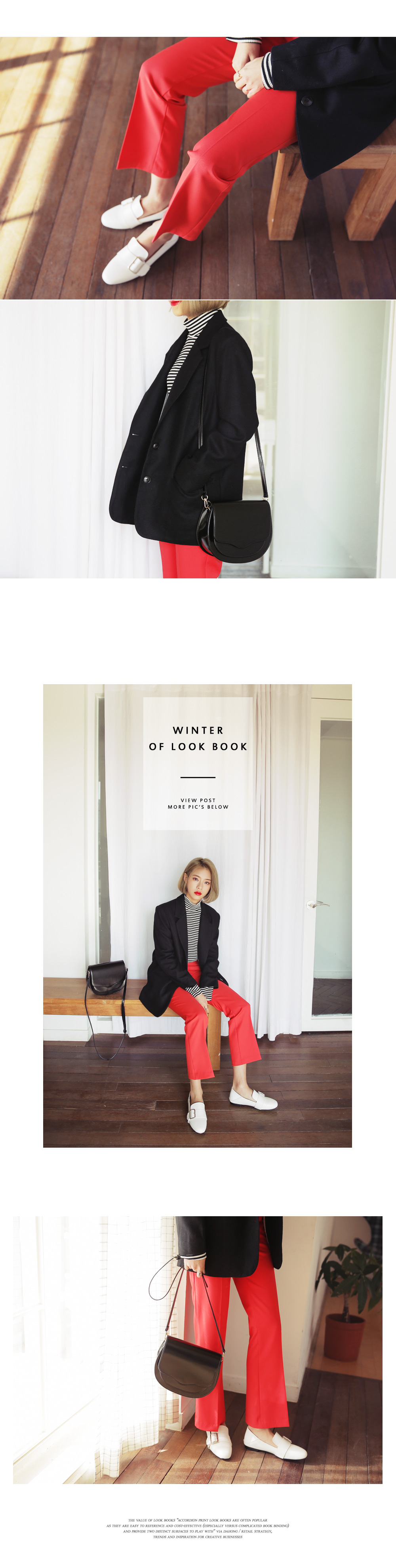 ステッチポイントハーフムーンショルダーバッグ・全2色 | DHOLIC | 詳細画像8