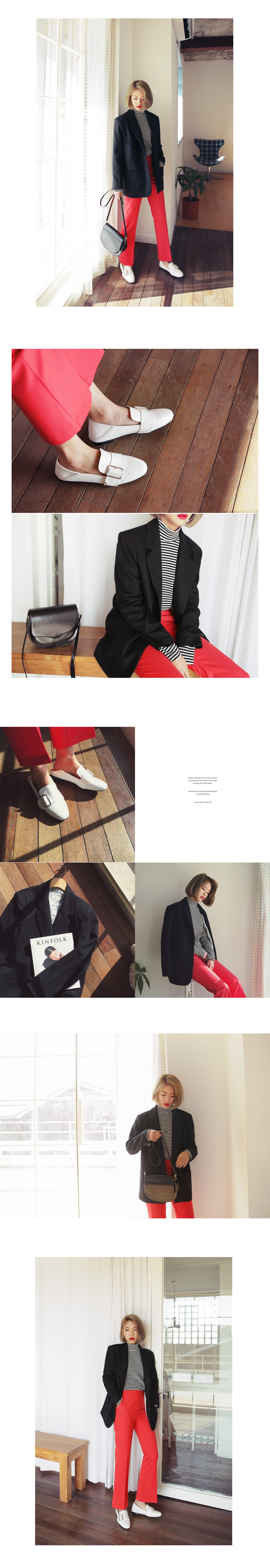 ステッチポイントハーフムーンショルダーバッグ・全2色 | DHOLIC | 詳細画像9