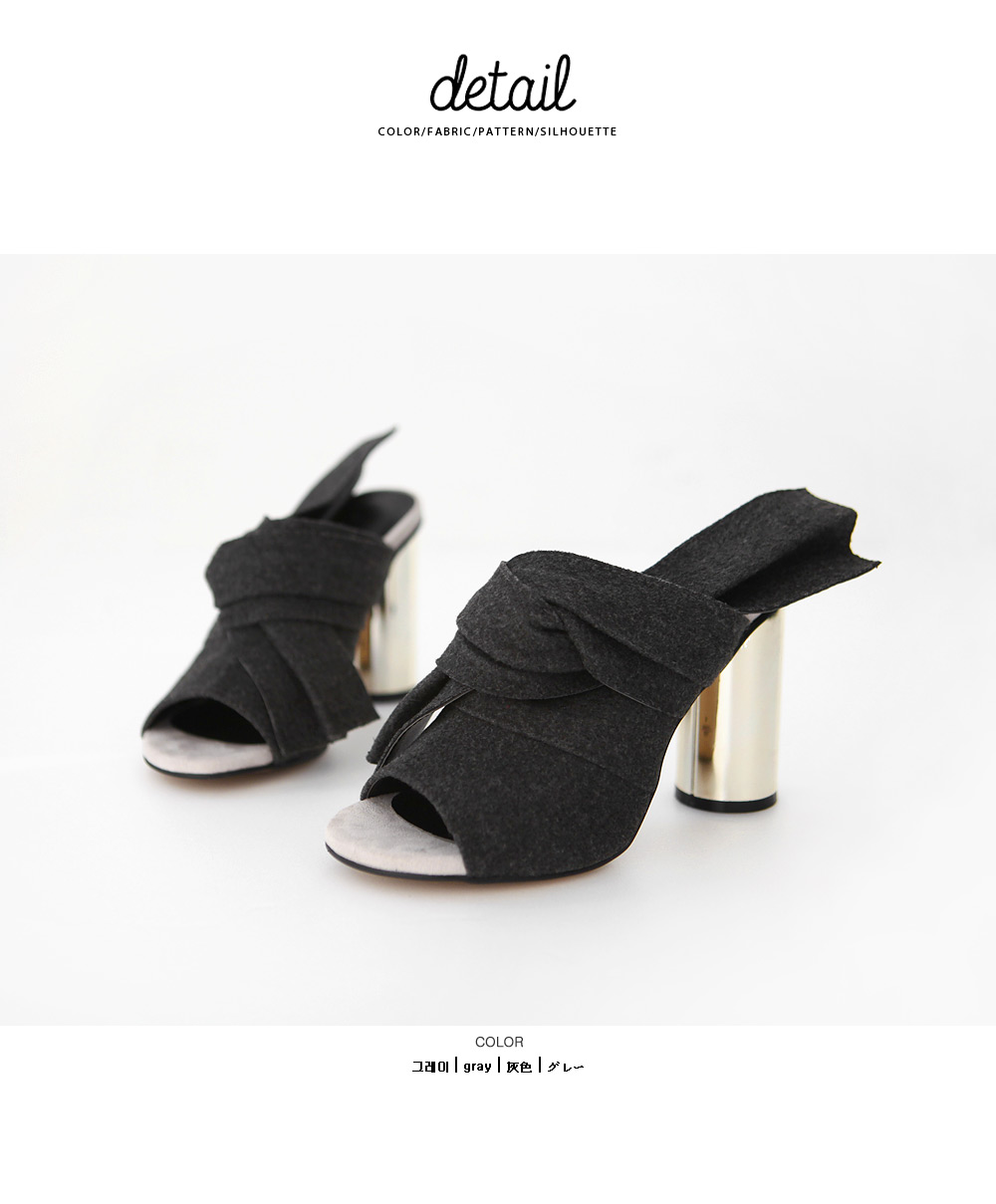 オープントゥリボンモチーフミュール・全1色 | DHOLIC | 詳細画像9