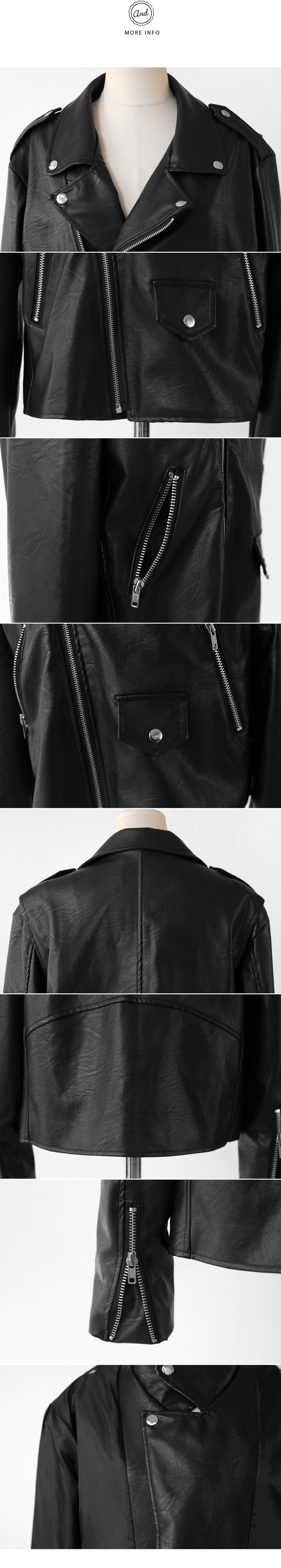 フェイクレザーオーバーシルエットライダースジャケット・全1色 | DHOLIC | 詳細画像11