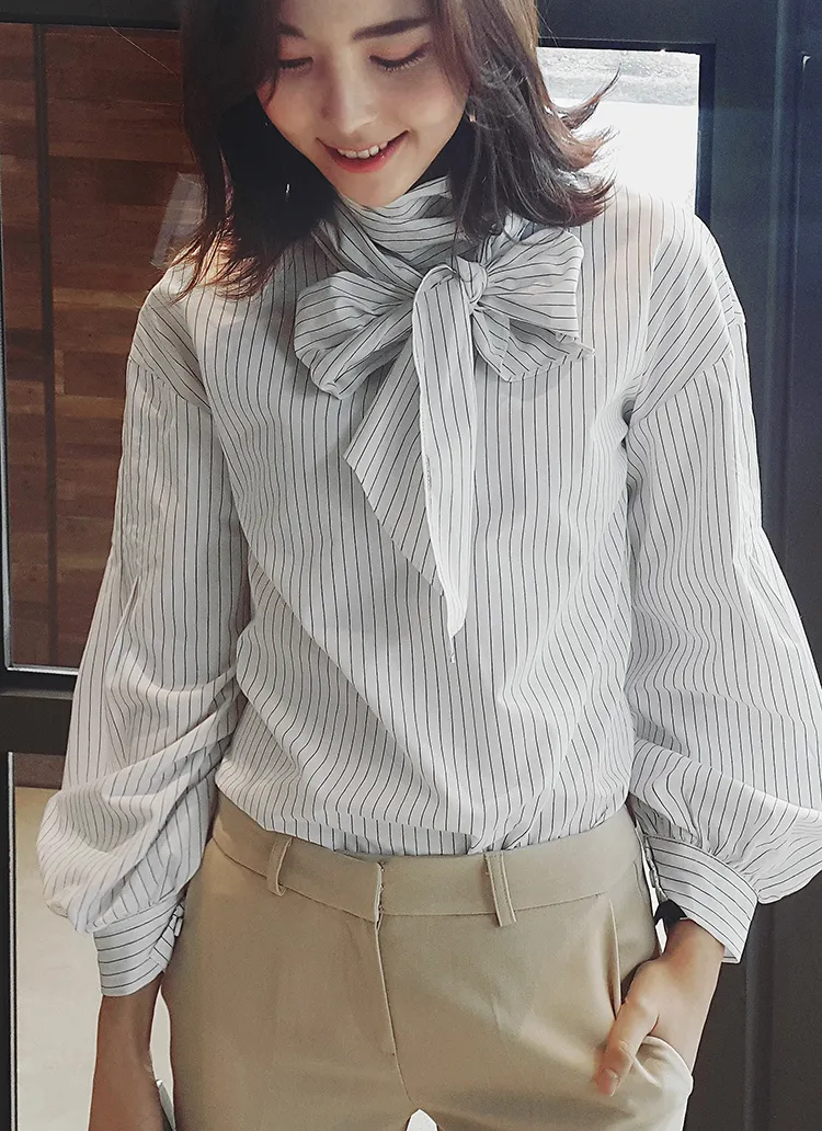 2TYPEボリュームタイネックブラウス・全2色 | DHOLIC | 詳細画像1