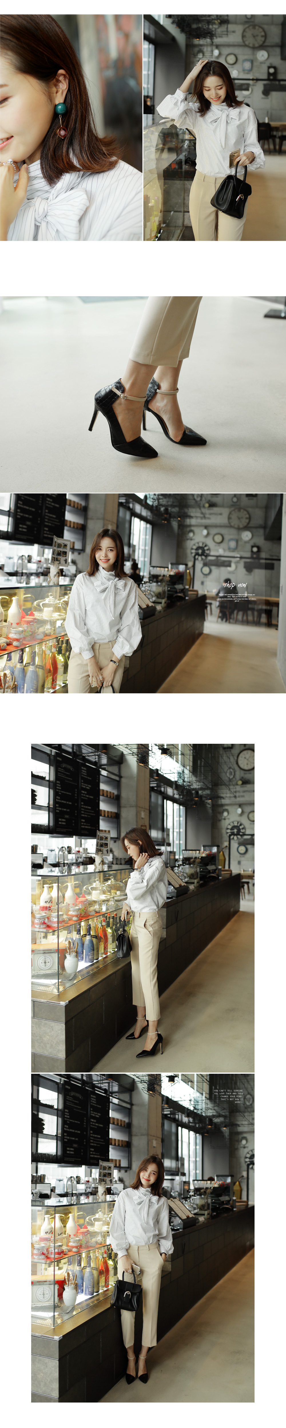 2TYPEボリュームタイネックブラウス・全2色 | DHOLIC | 詳細画像5