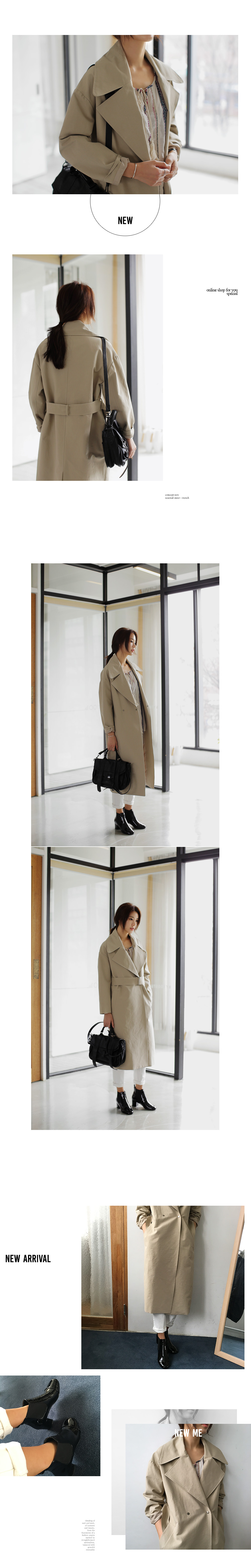 メタルダブルボタンロングトレンチコート・全2色 | DHOLIC | 詳細画像2