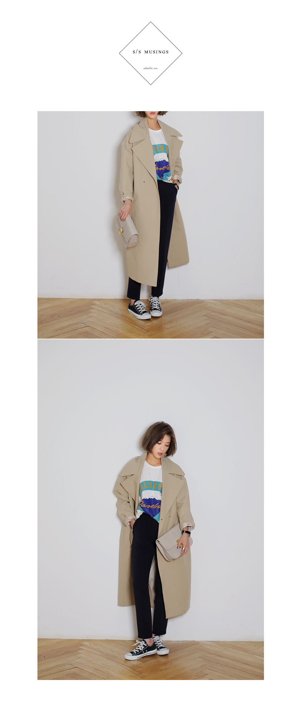 メタルダブルボタンロングトレンチコート・全2色 | DHOLIC | 詳細画像10