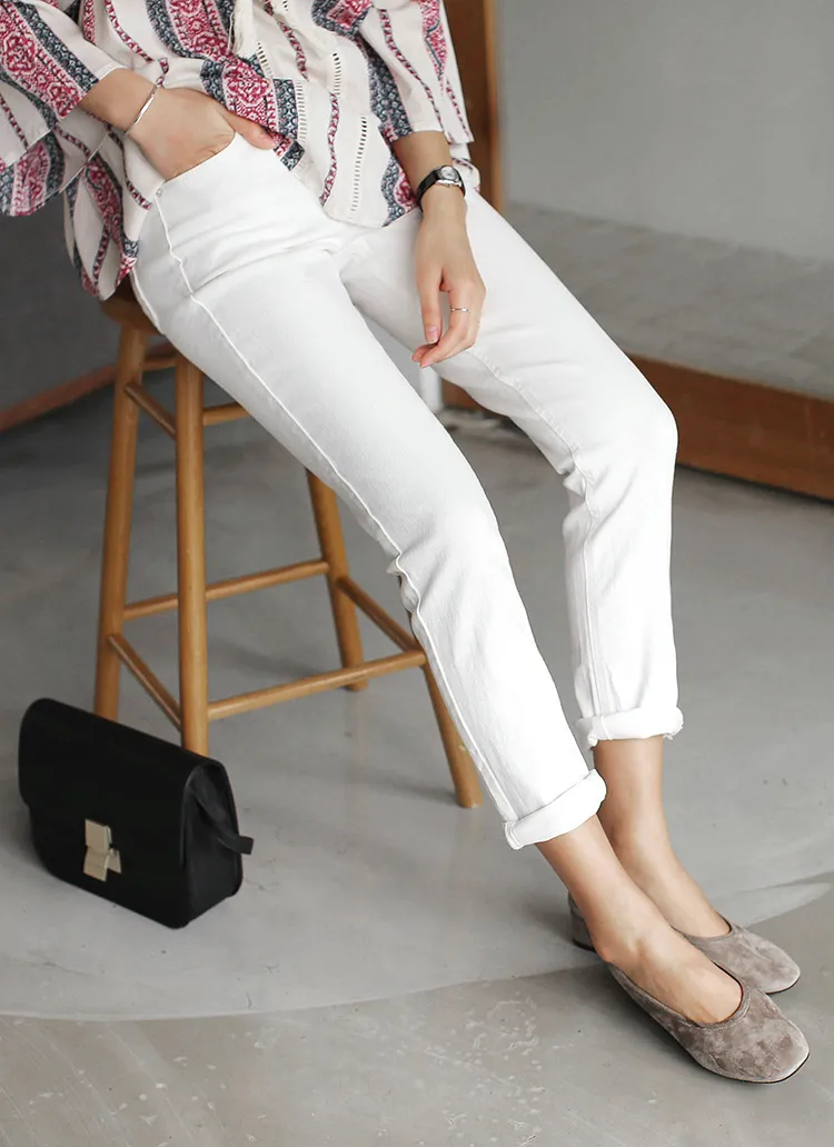 スリムフィットハイウエストコットンパンツ・全6色 | DHOLIC | 詳細画像1