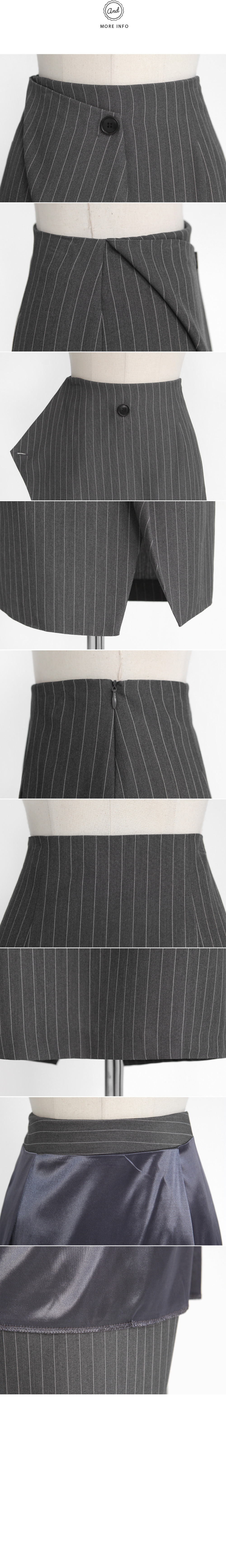 <DHOLIC オリジナル>ピンストライプミディ丈ラップスカート・全2色 | DHOLIC | 詳細画像7