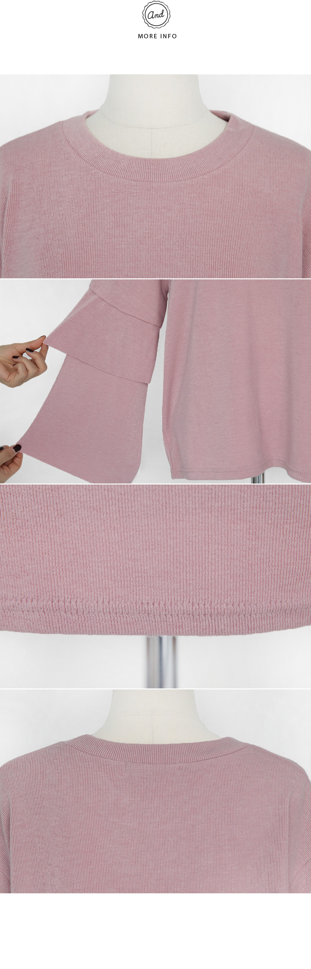 ティアードラッフルスリーブラウンドネックTシャツ・全3色 | DHOLIC | 詳細画像6