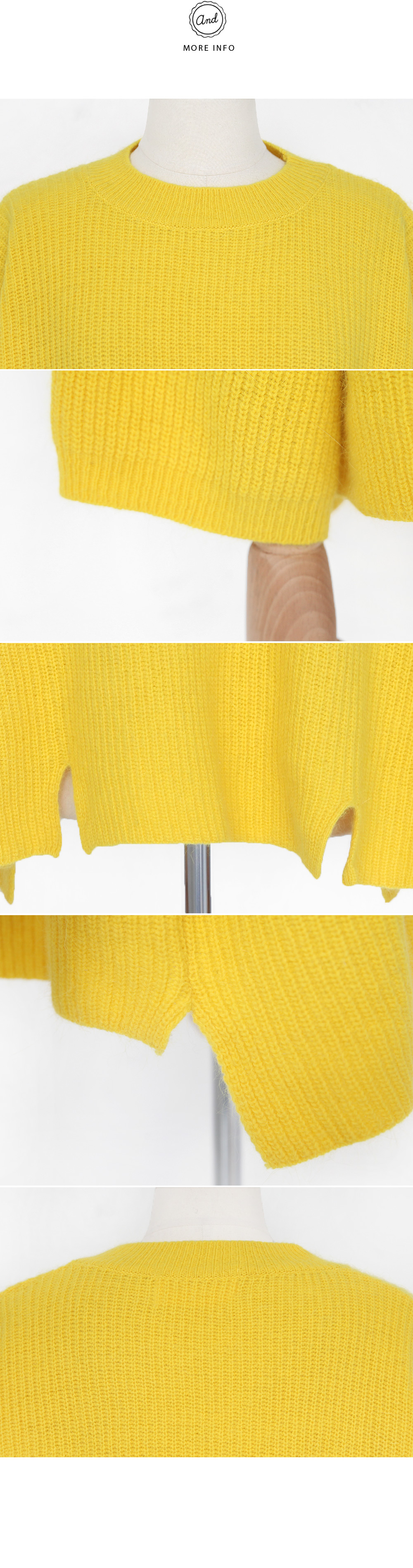 アンゴラ混スリットヘムニットプルオーバー・全2色 | DHOLIC | 詳細画像9