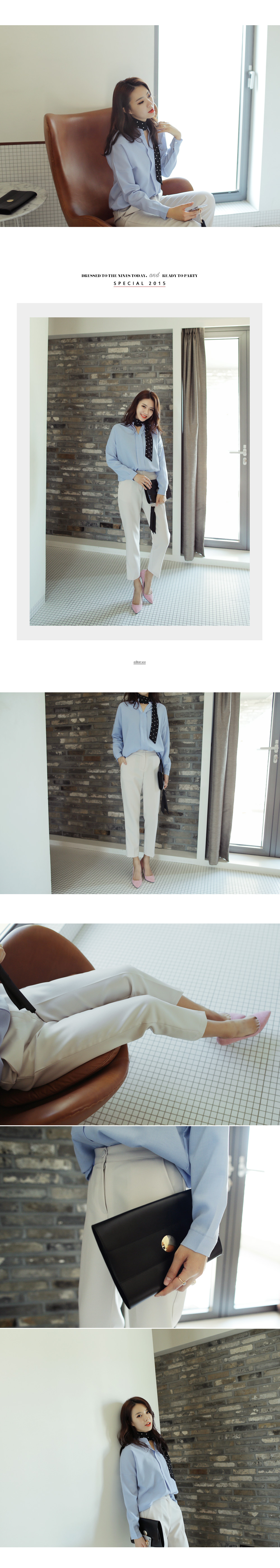 バンドカラースキッパーブラウス・全3色 | DHOLIC | 詳細画像2