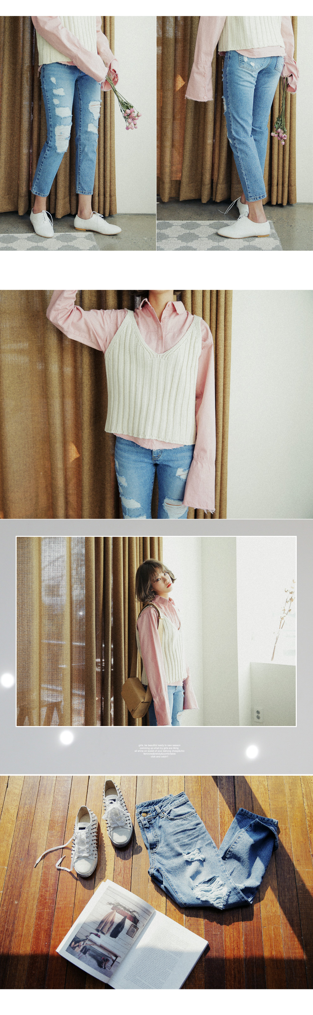 Vネックリブニットビスチェ・全4色 | DHOLIC | 詳細画像4