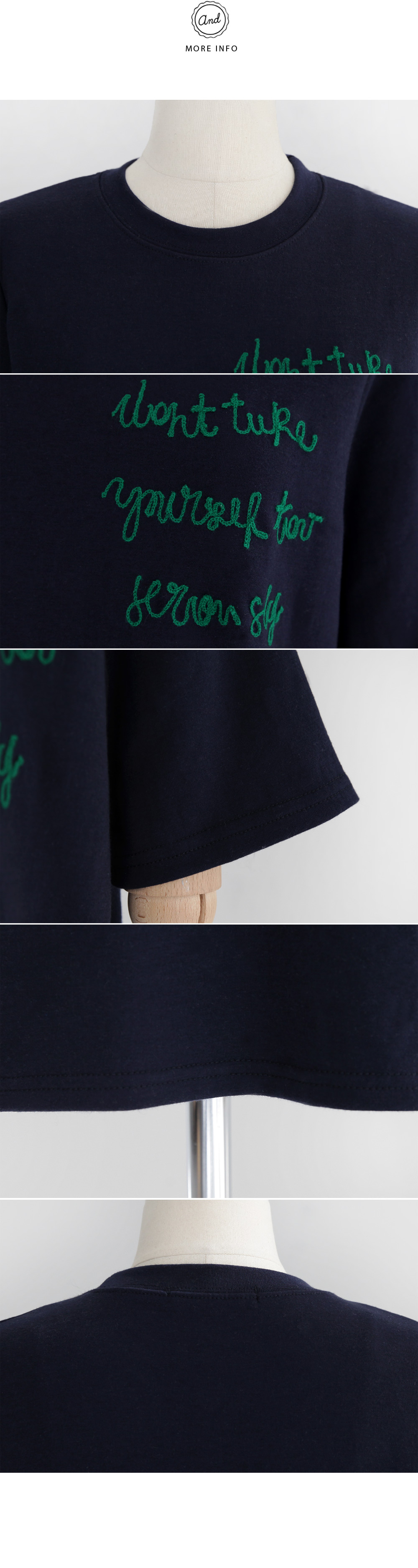 レタリング刺繍Tシャツ・全5色 | DHOLIC | 詳細画像11