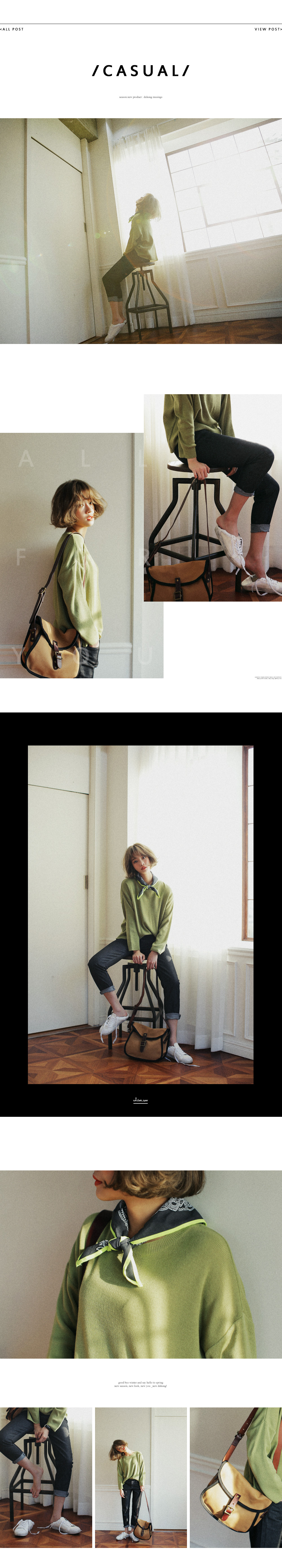 リブなしラウンドネックニットプルオーバー・全5色 | DHOLIC | 詳細画像2