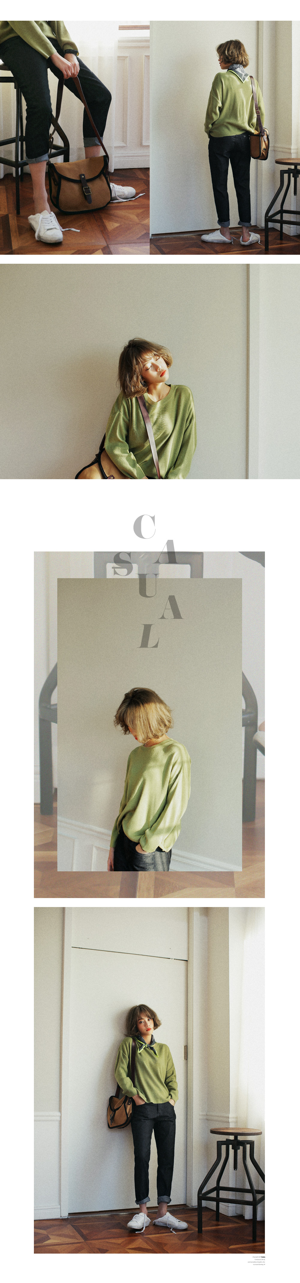 リブなしラウンドネックニットプルオーバー・全5色 | DHOLIC | 詳細画像11