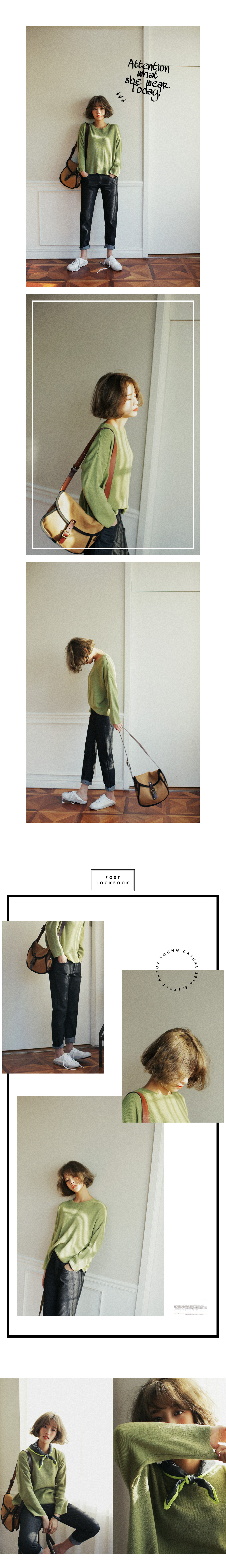 リブなしラウンドネックニットプルオーバー・全5色 | DHOLIC | 詳細画像3