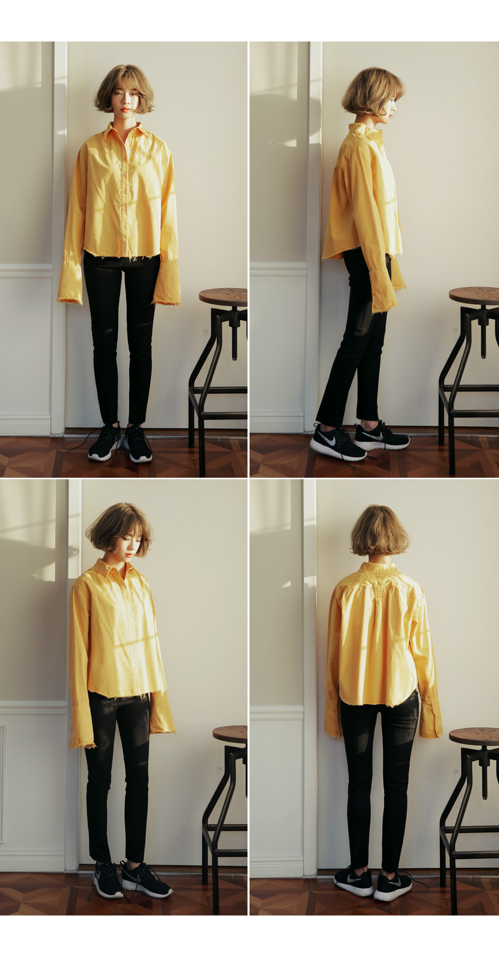 フレイドヘムワイドカフスシャツ・全3色 | DHOLIC | 詳細画像13