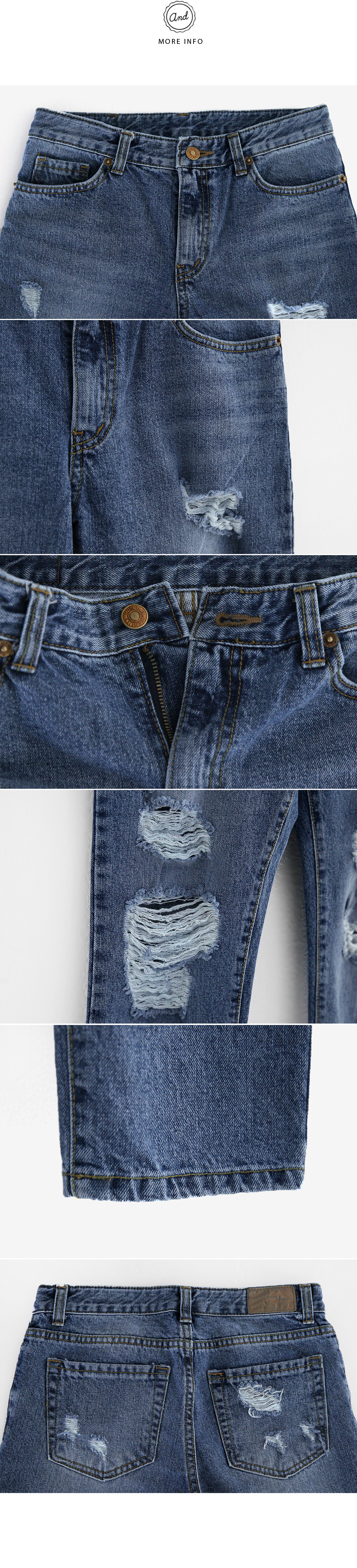 ハイダメージクロップドデニムパンツ・全1色 | DHOLIC | 詳細画像7