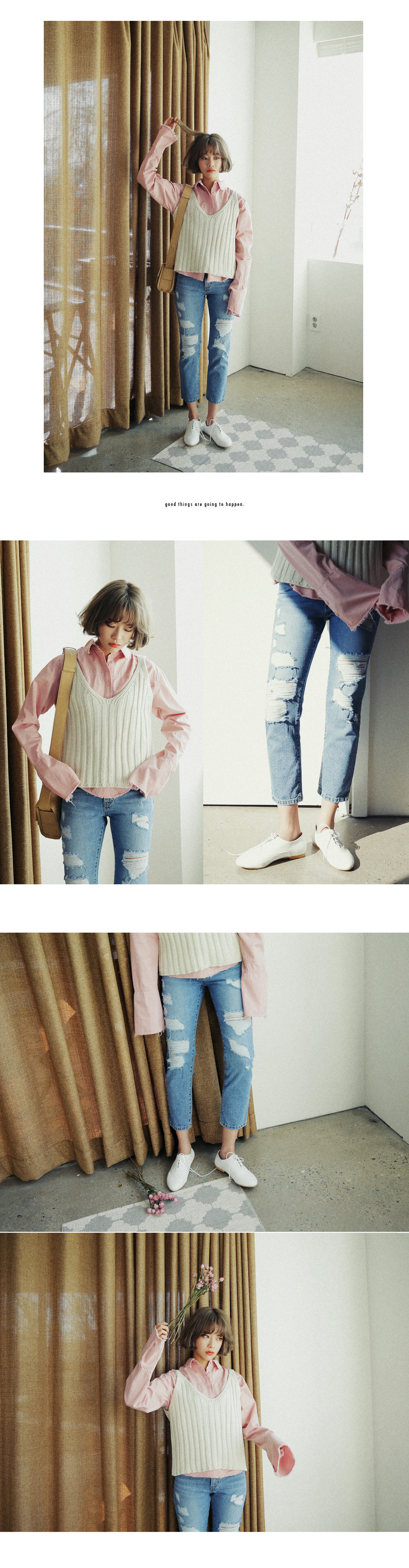 ハイダメージクロップドデニムパンツ・全1色 | DHOLIC | 詳細画像4