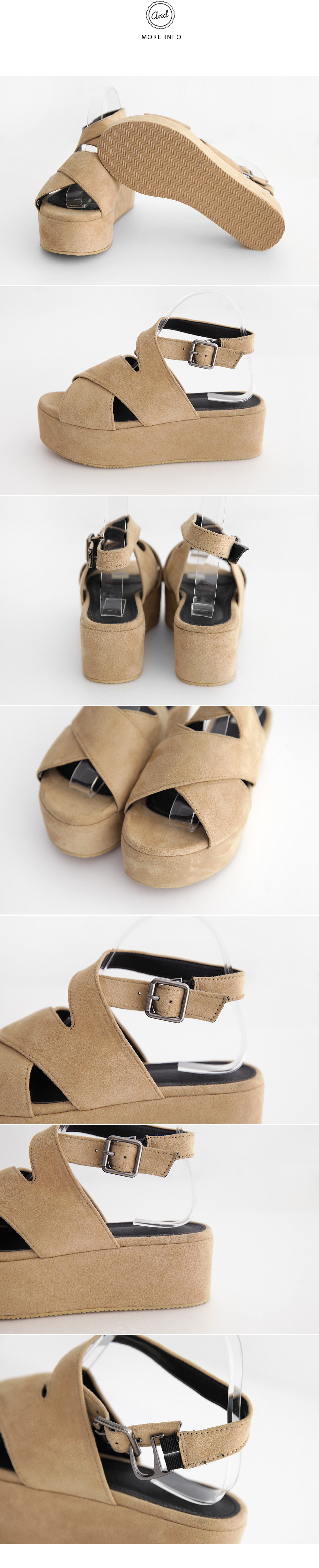 <font color=red><b>**雑誌Scawaii!9月号/mer8月号/Seventeen7・6月号掲載**</b></font>クロスストラッププラットフォームサンダル・全3色 | DHOLIC | 詳細画像12