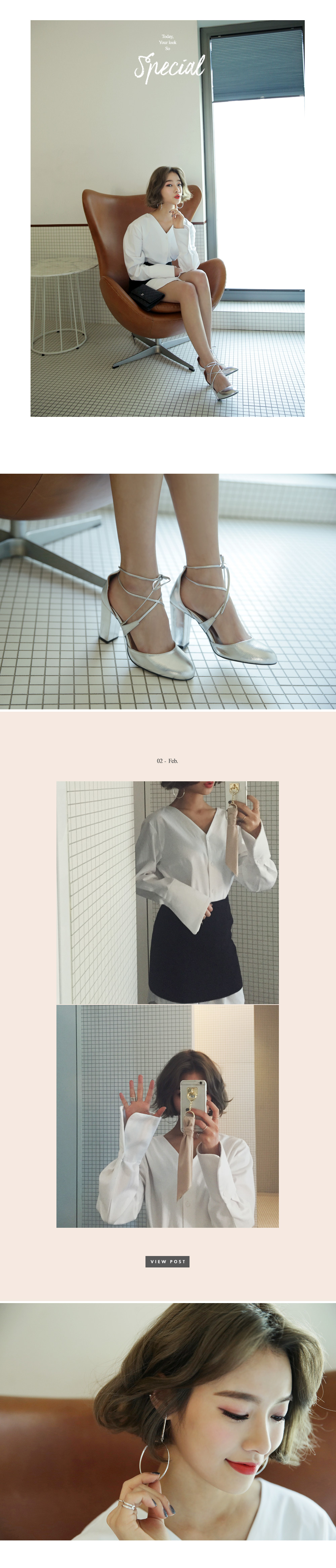 エナメル調ラウンドトゥレースアップヒール・全3色 | DHOLIC | 詳細画像7