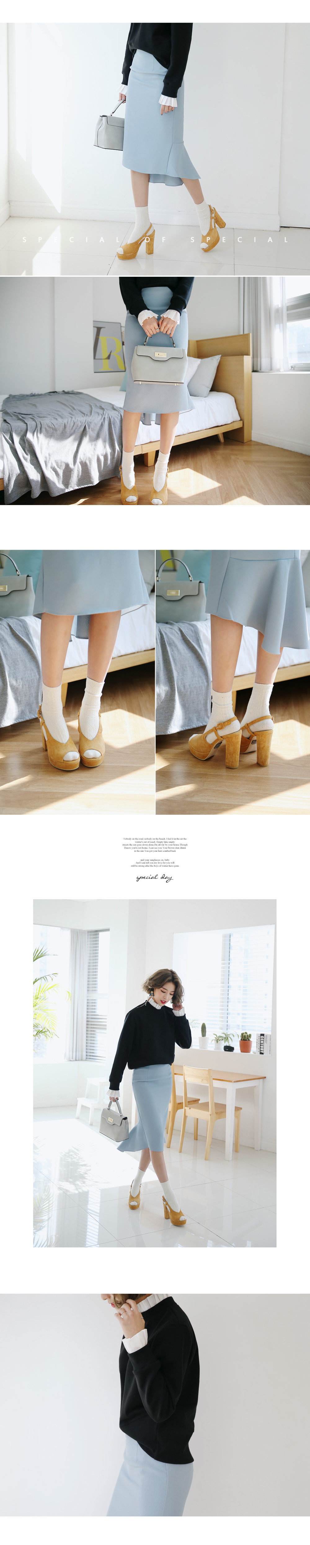 フリルヘムサイドジップスウェットプルオーバー・全4色 | DHOLIC | 詳細画像3