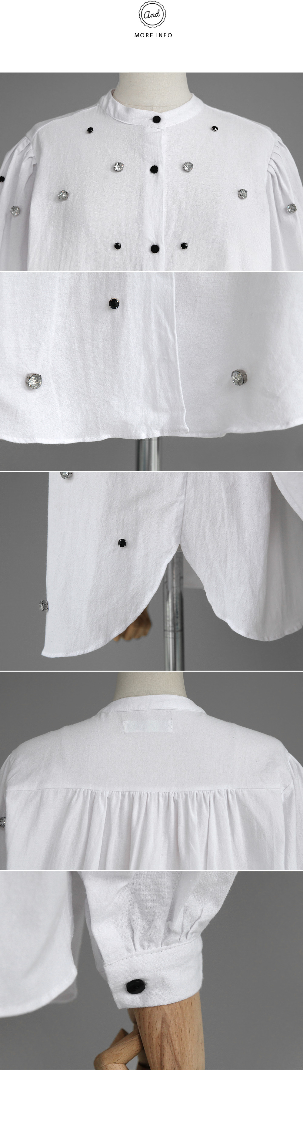 マルチビジューパフスリーブブラウス・全1色 | DHOLIC | 詳細画像8