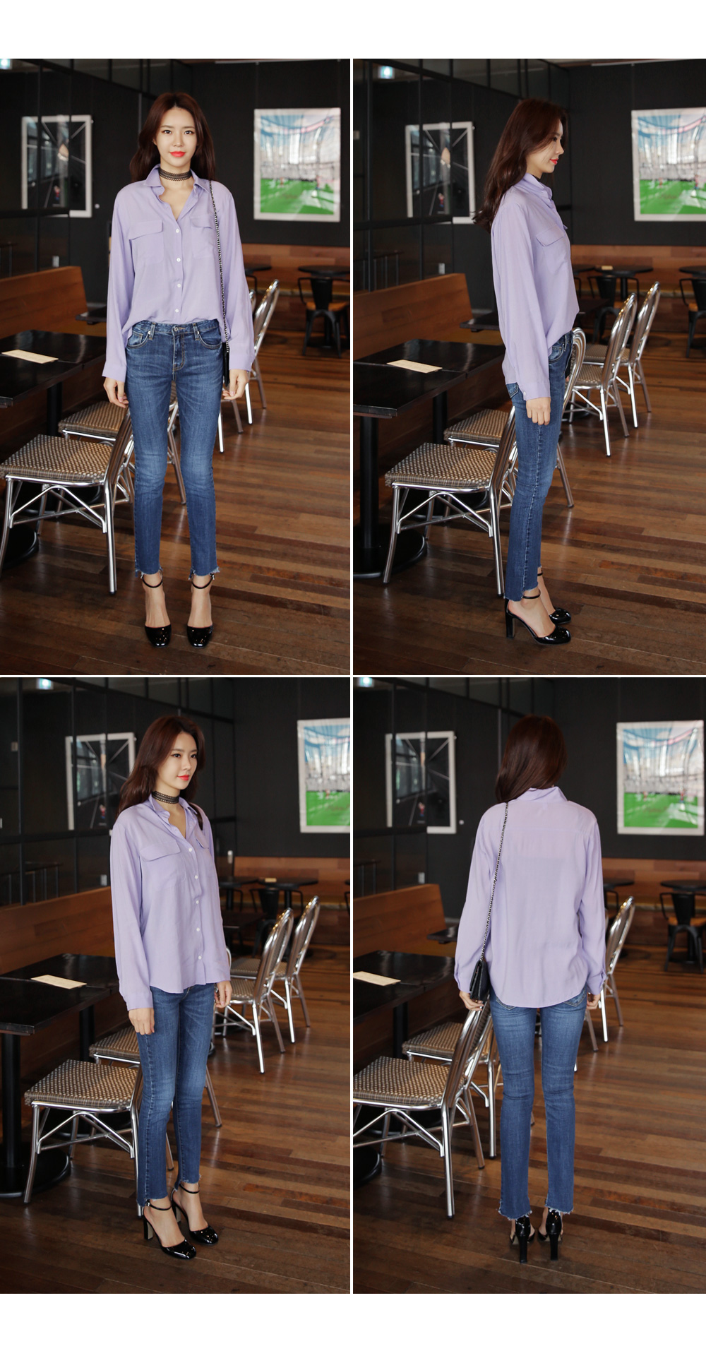 アンバランスフレイドヘムデニムスキニーパンツ・全1色 | DHOLIC | 詳細画像13